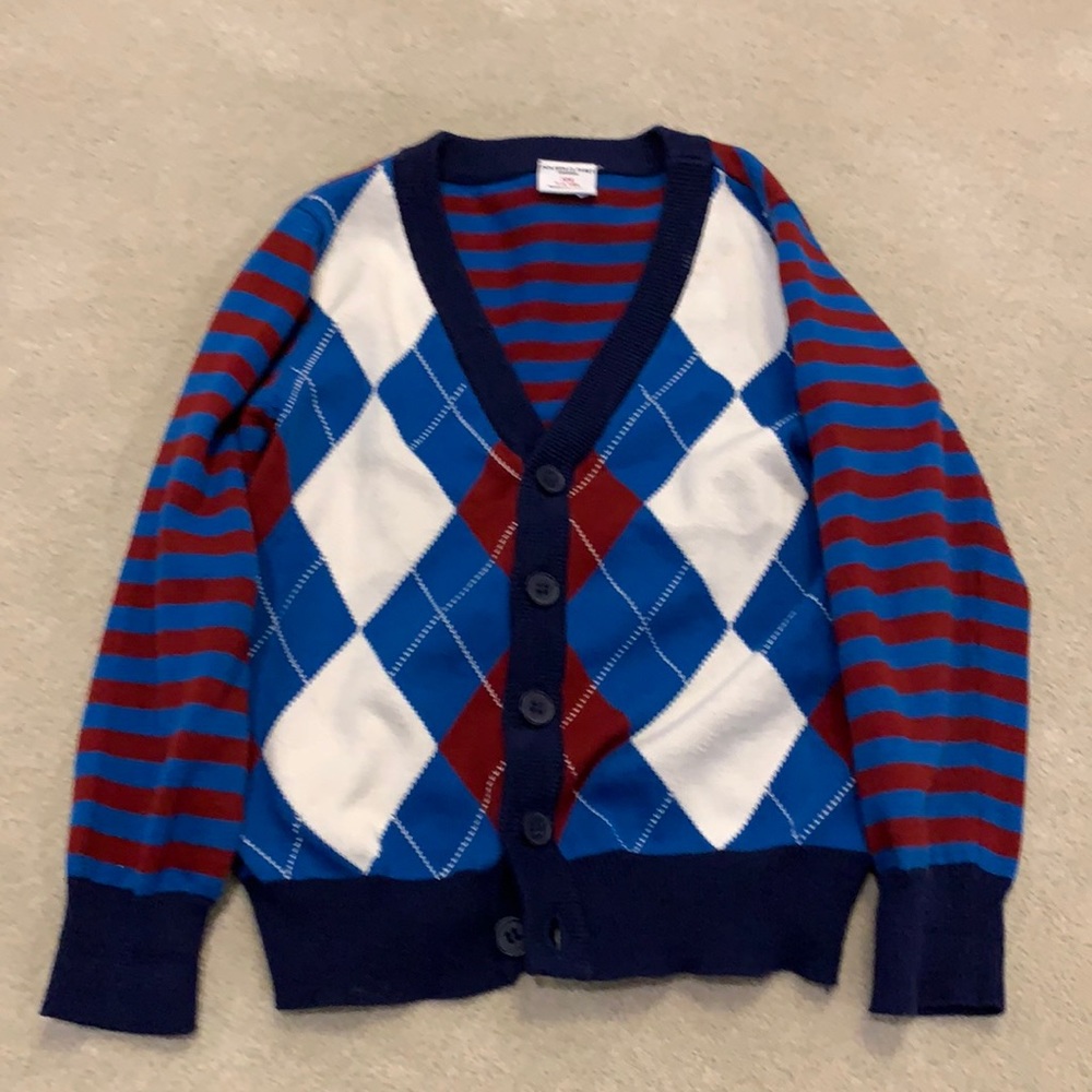 Polarn O Pyret argyles button down sweater size 3-4 yrs
